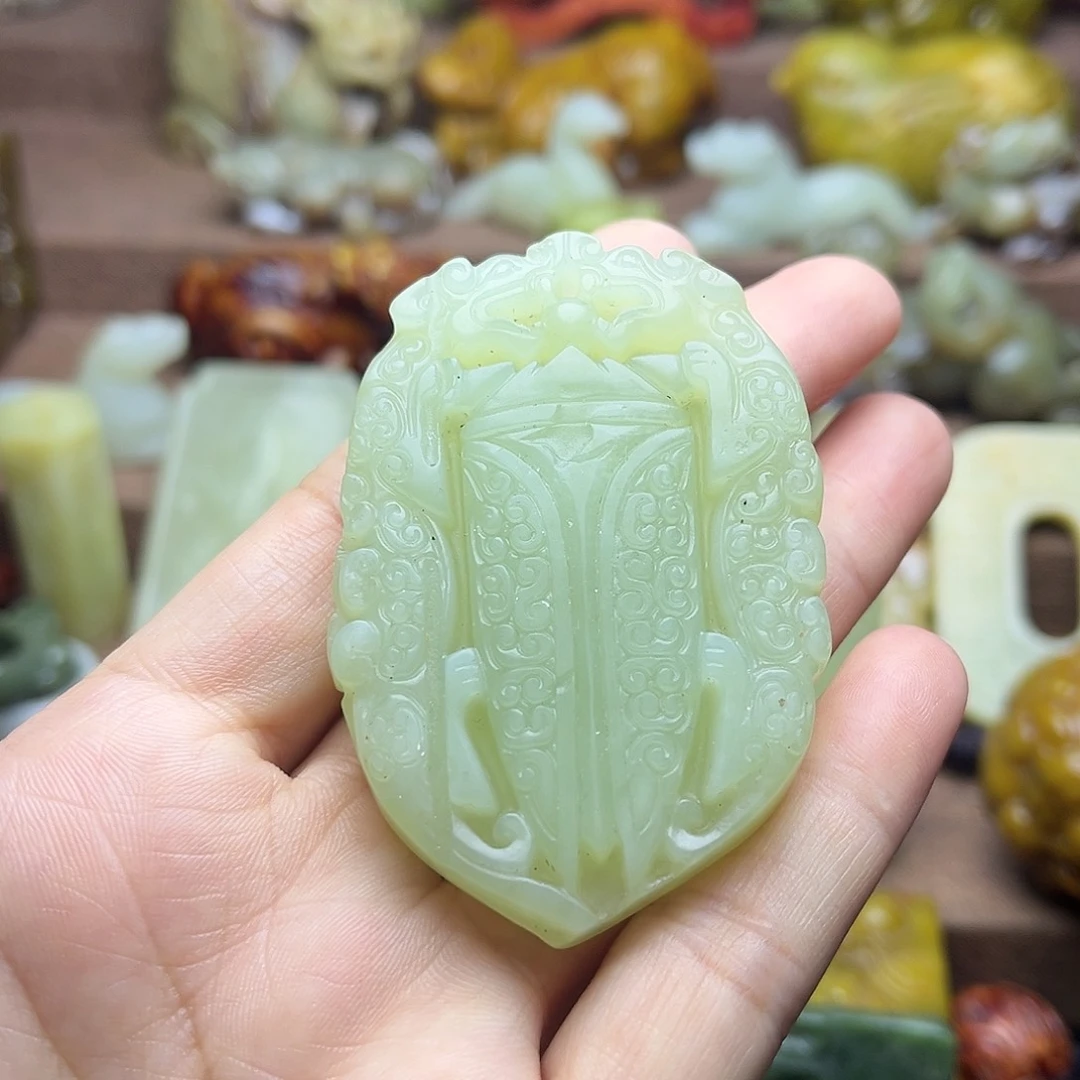 白玉菩提吊坠31。。
