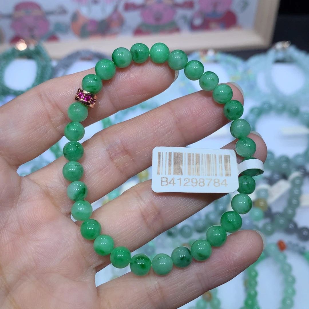 翡翠未镶嵌手链天然