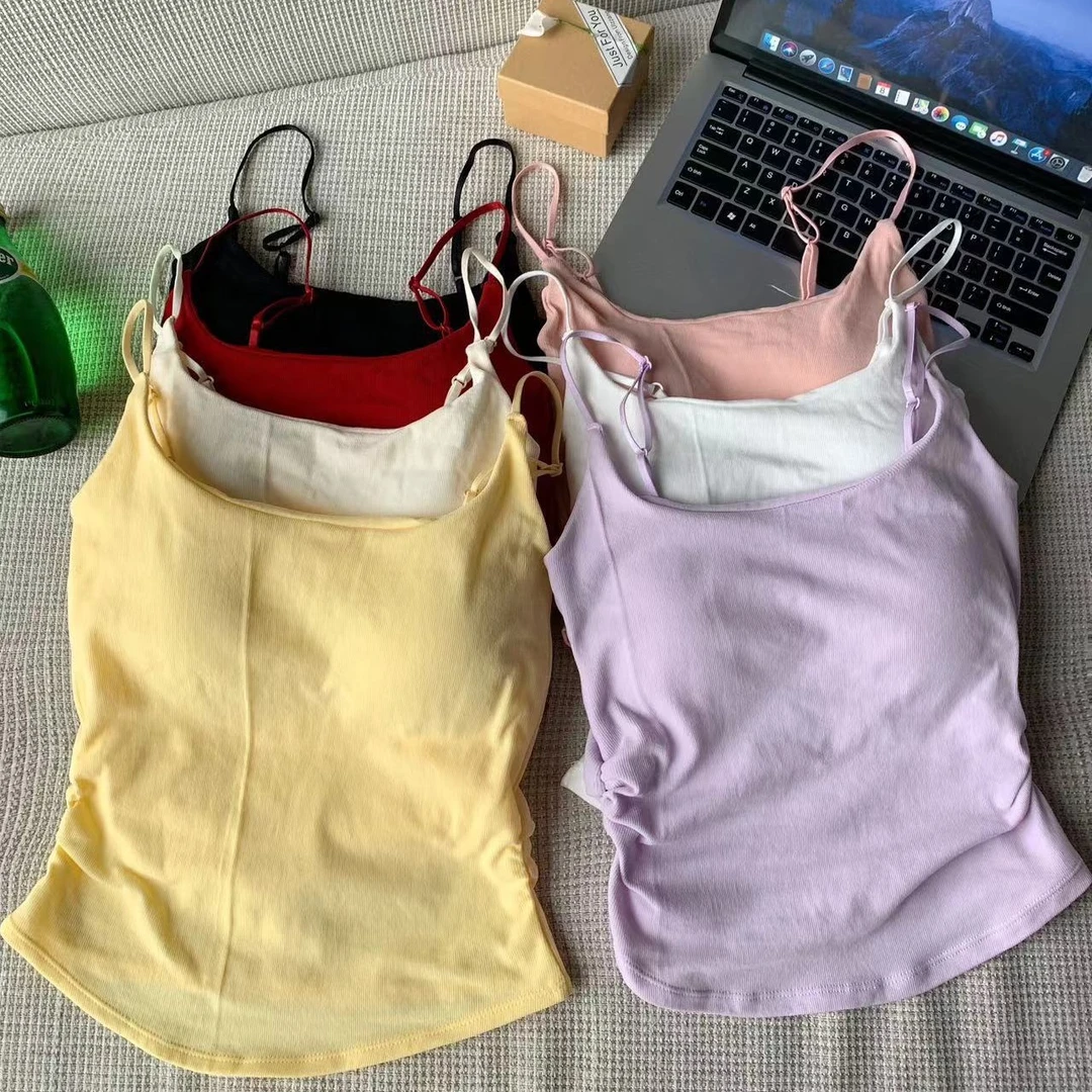 甜系财宝性感小吊带背心女小心机外扩显瘦显身材美背小众百搭上衣