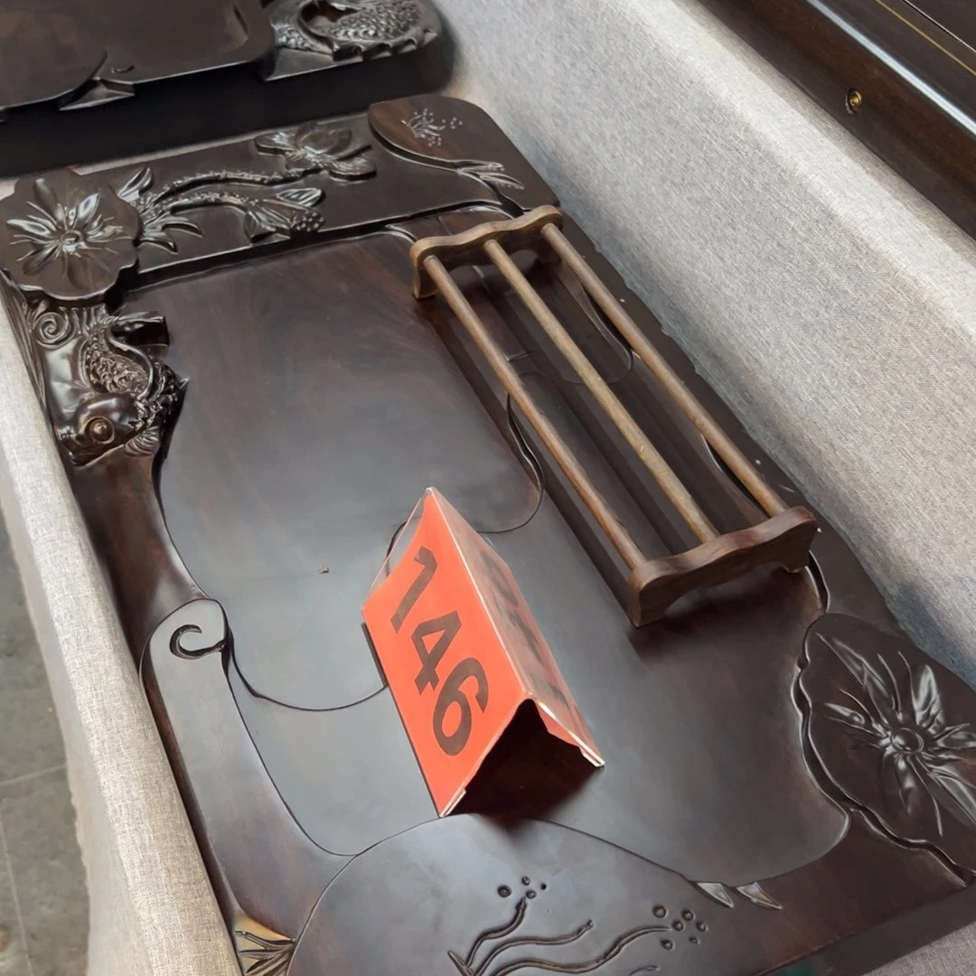 如鱼得水 黑檀木 65.35 三条杯架一个 小标配 2套