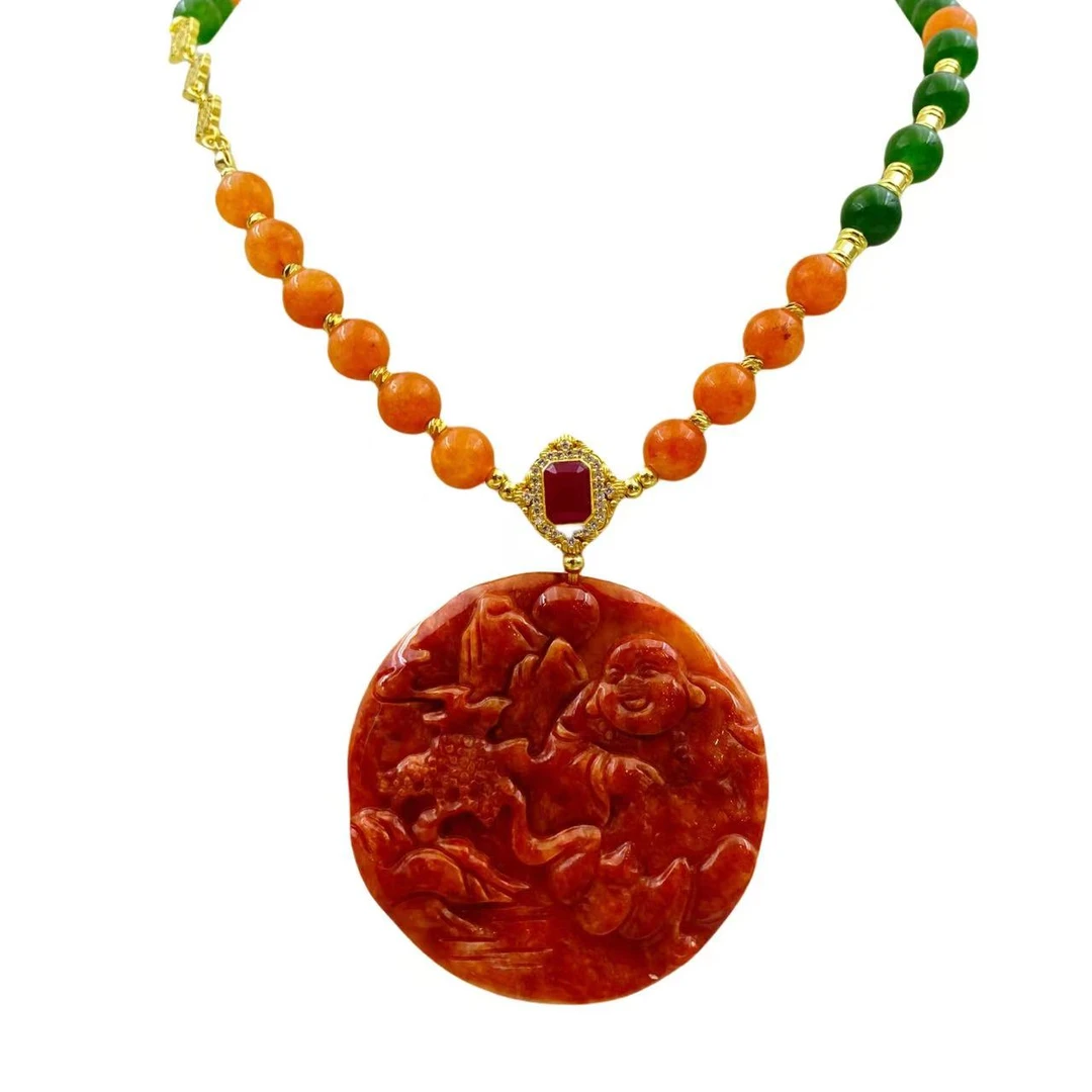 红翡翠项链F759X合金