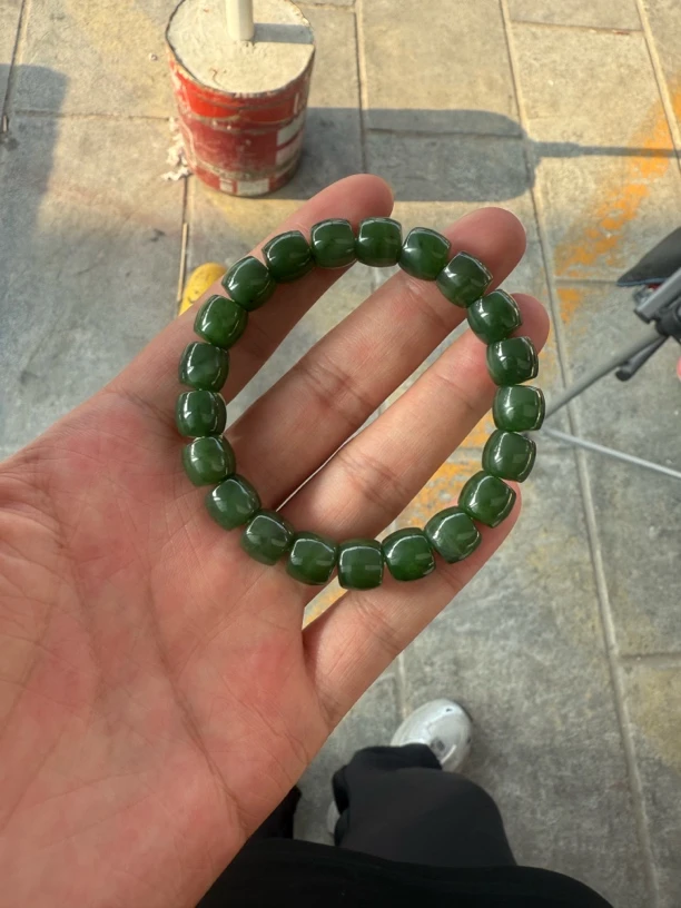 和田玉碧玉直切手串