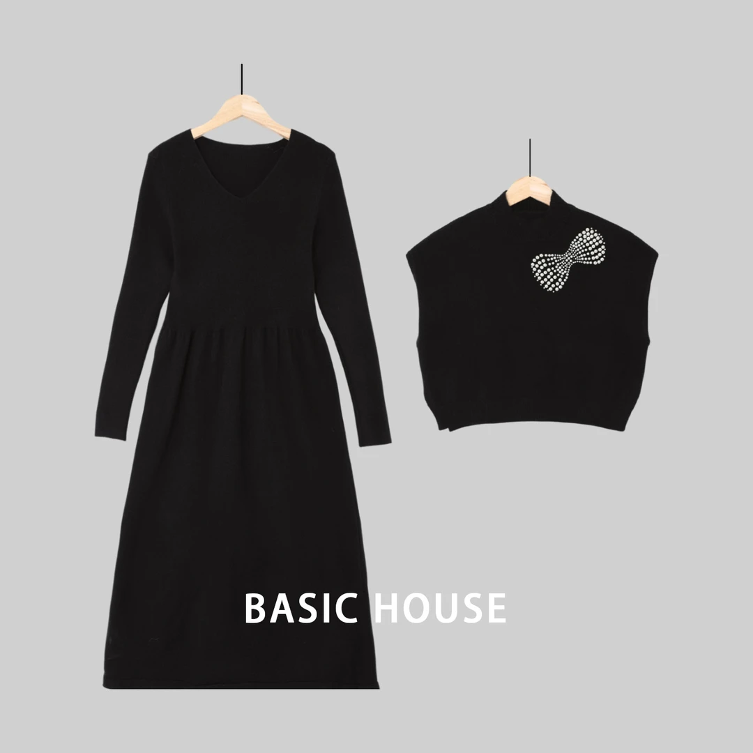 Basic House/百家好秋冬百搭显瘦宽松时尚慵懒风套装B0504B5FE02