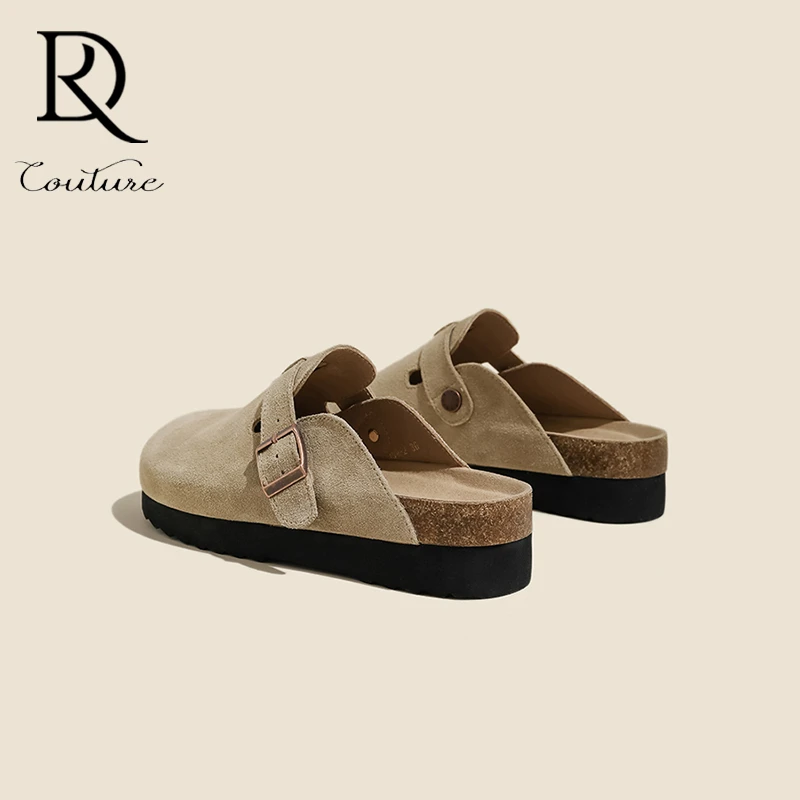 【DR专柜正品】勃肯鞋女小个子款厚底增高2025春秋季新款包头半拖鞋