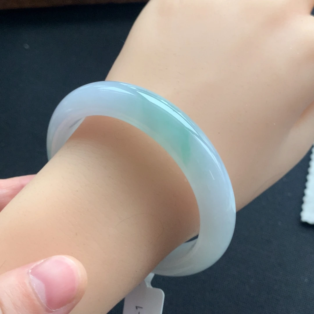 翡翠未镶嵌手镯20号55正