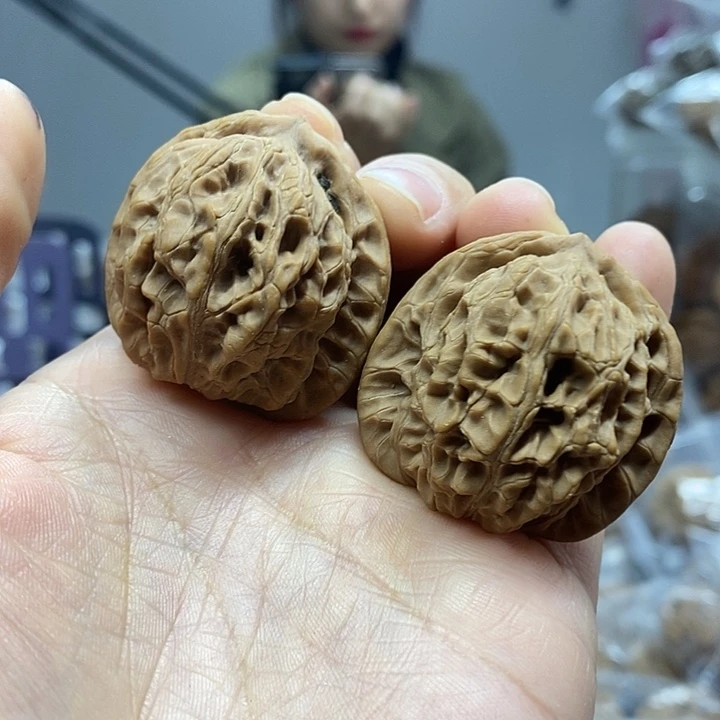 把件文玩核桃36赤灵子小众蜡皮