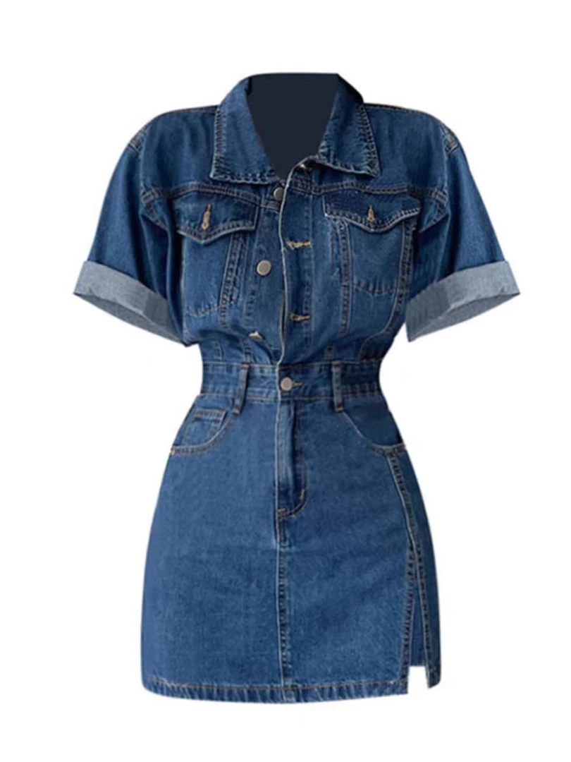 E021~哎哟喂-牛仔连衣裙