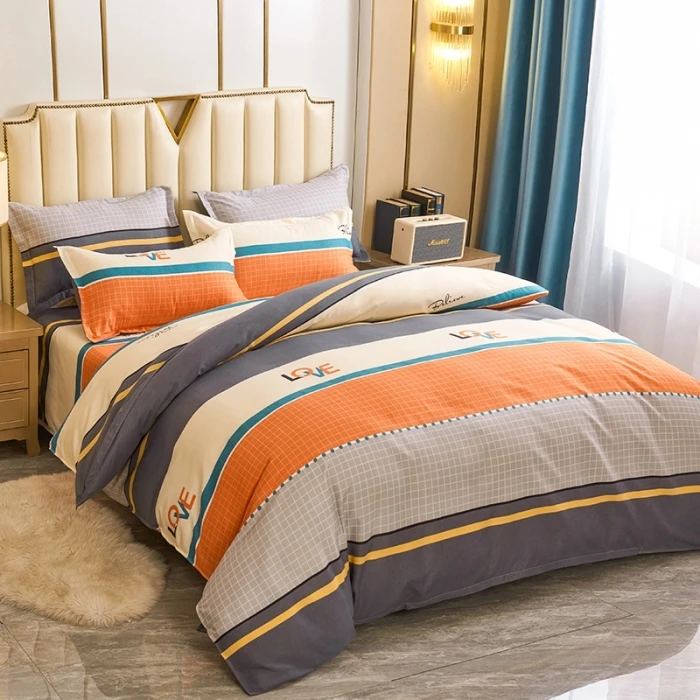 2025年新品斜纹棉磨毛四件套简约磨毛被