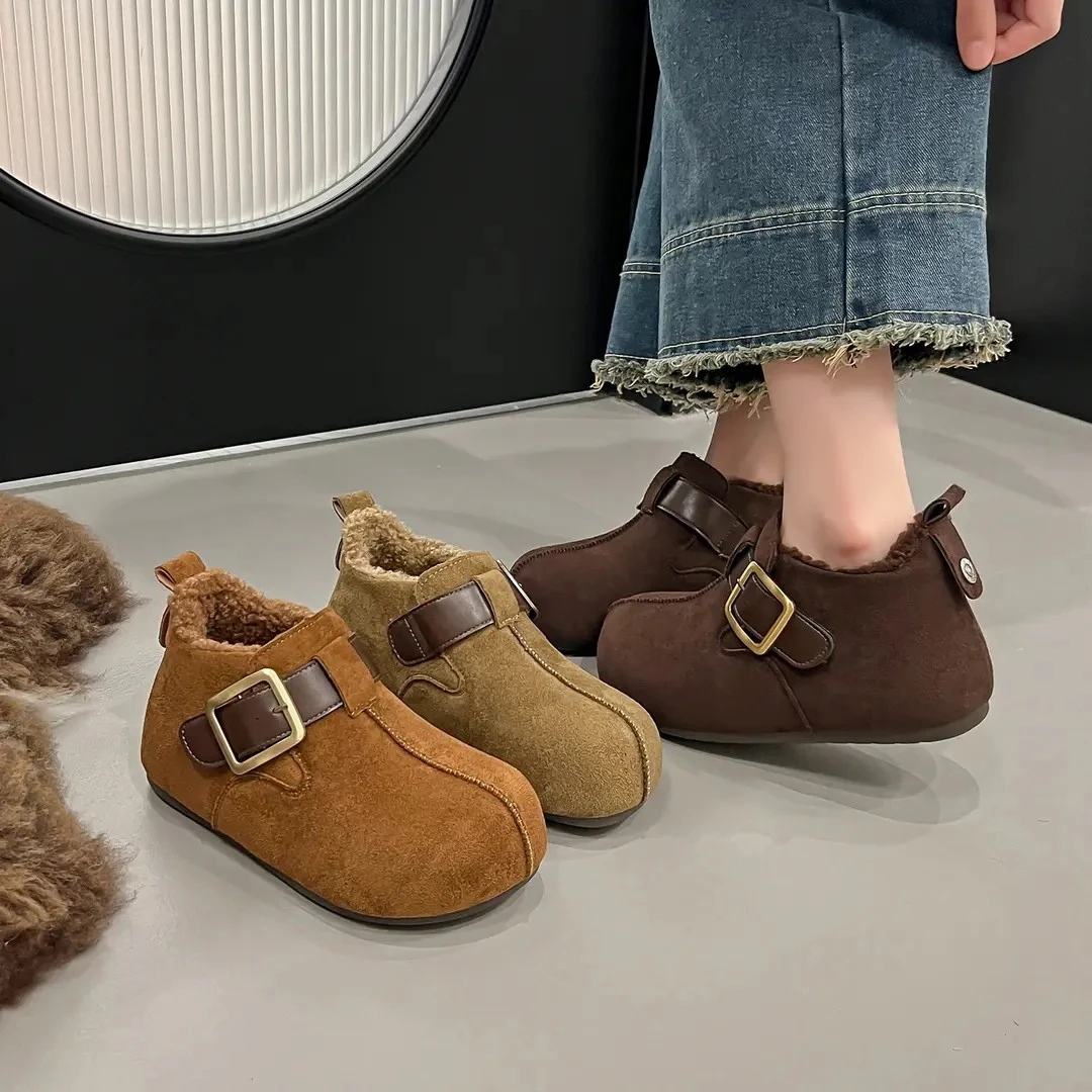 勃肯鞋女款2025冬季新款爆款百搭鞋子增高厚底雪地靴女士加绒棉鞋