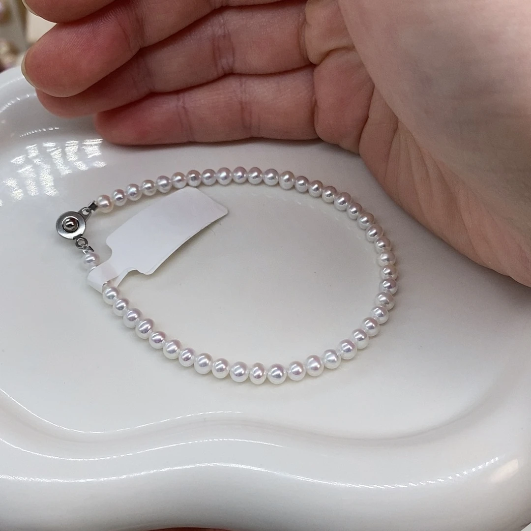 淡水珍珠手绳银S925镶嵌