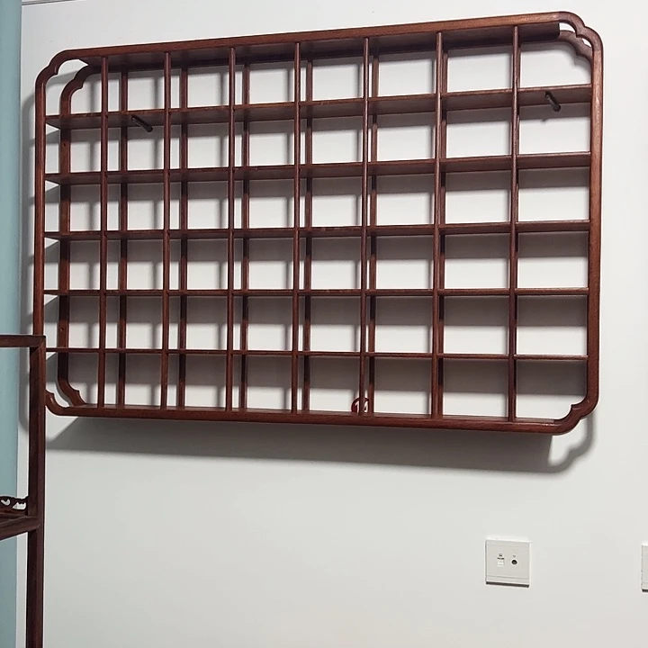 益***茶木红48格挂墙壶架