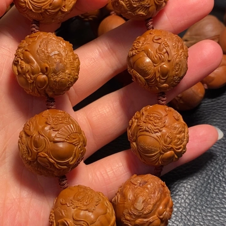 红***袋手串/手链橄榄核风景钟馗