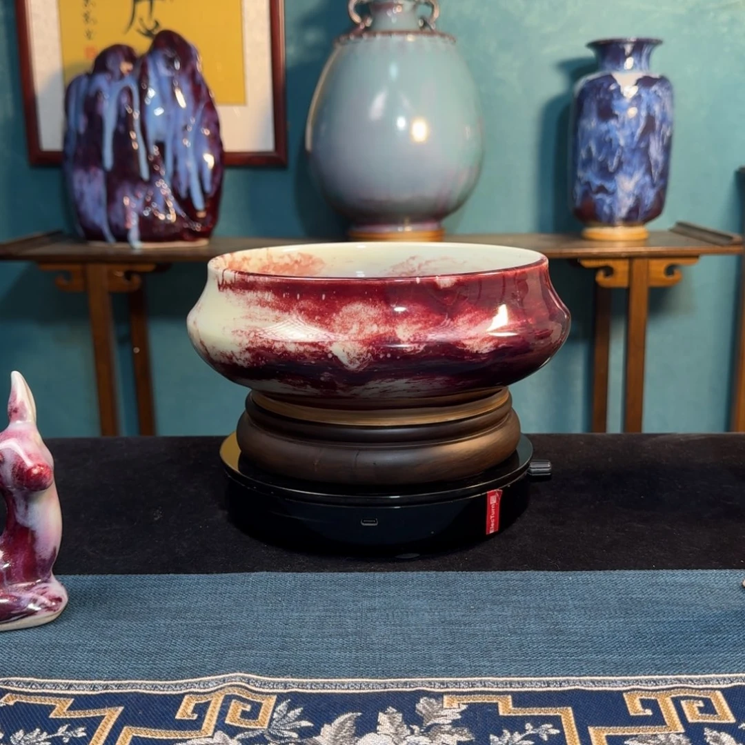 虎***哥摆件入窑一色出窑万彩