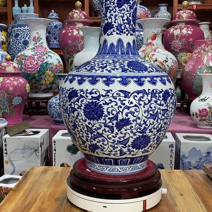 景德镇陶瓷花瓶摆件兵*
