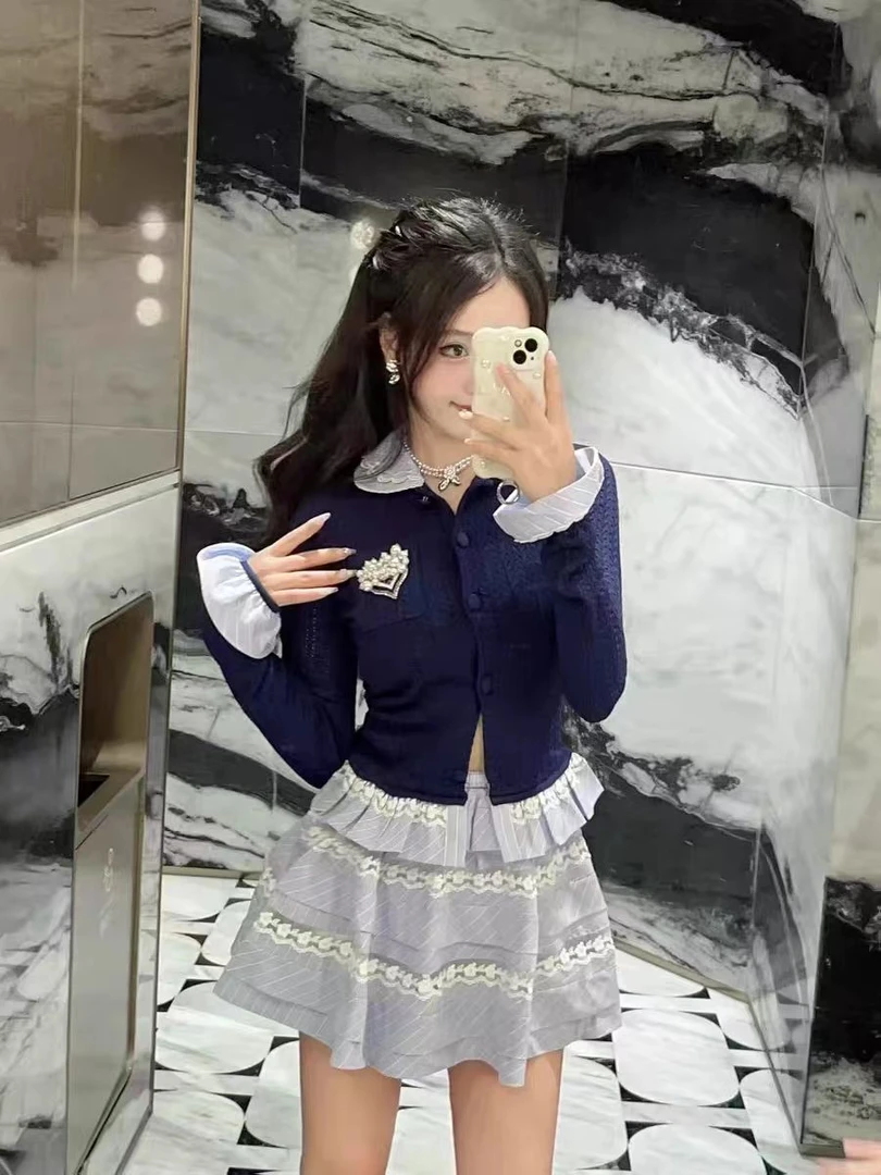 【D127】夏季短袖重工镂空长袖针织时尚百搭汉服明制