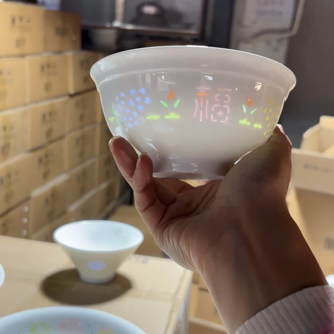 玉瓷景德镇陶瓷两只微瑕