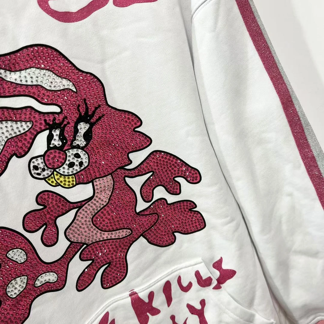 EH潮牌女款小兔烫钻印花休闲连衣裙 00125