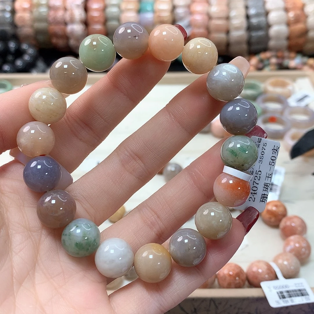 硅化珊瑚（珊瑚玉）手链未镶嵌化**墨849