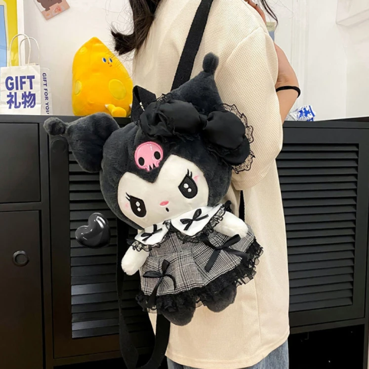 库洛米lolita包包女2025新款洛丽塔可爱双肩包卡通玩偶背包毛绒包