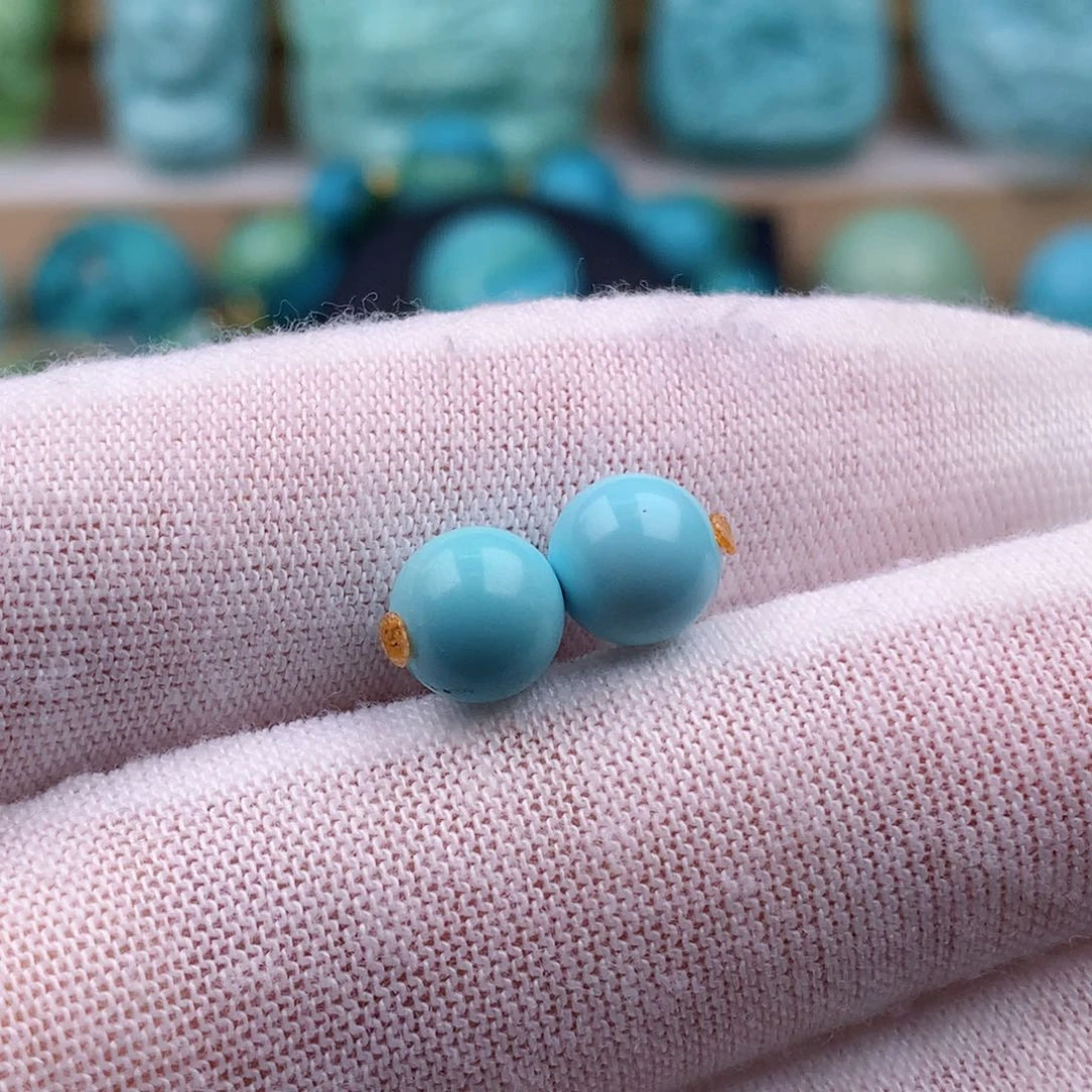 未镶嵌绿松石珠宝奇石7.2毫米