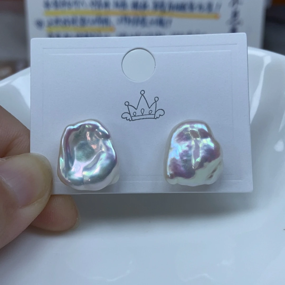 淡水珍珠耳钉银S925镶嵌特价168