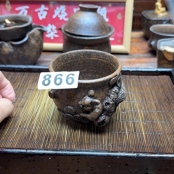 纯手工制作粗陶茶具