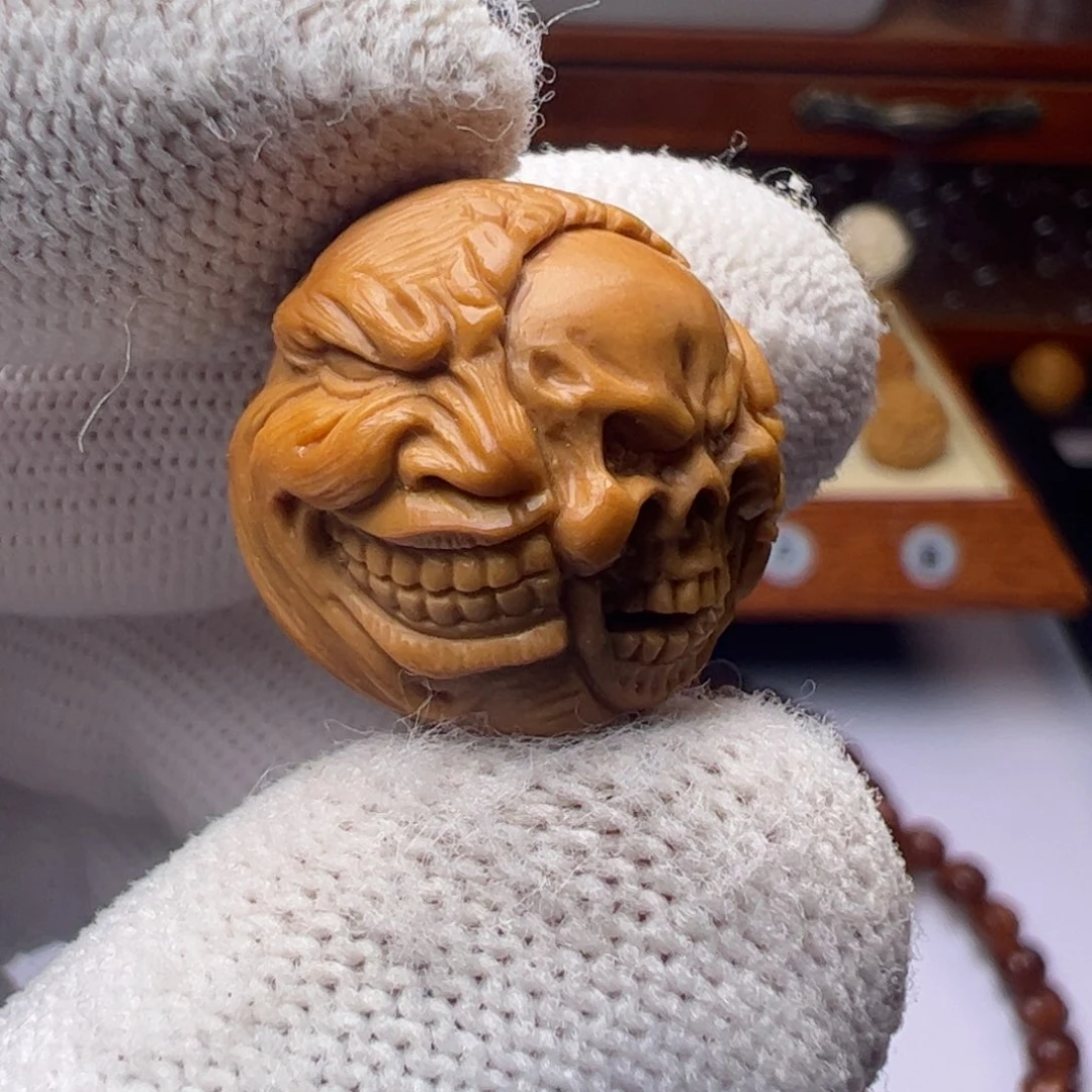 猴头核桃吊坠精修骷髅恶僧18