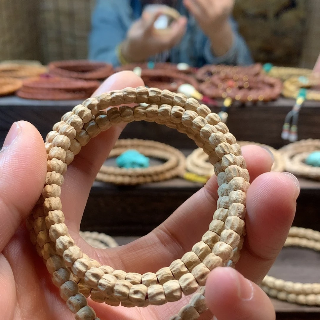 柏香籽/百香籽吊坠粉皮直切多棱龙脊鬼