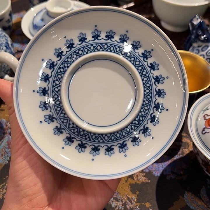 钟家窑柴窑杯托公道托盖碗底托