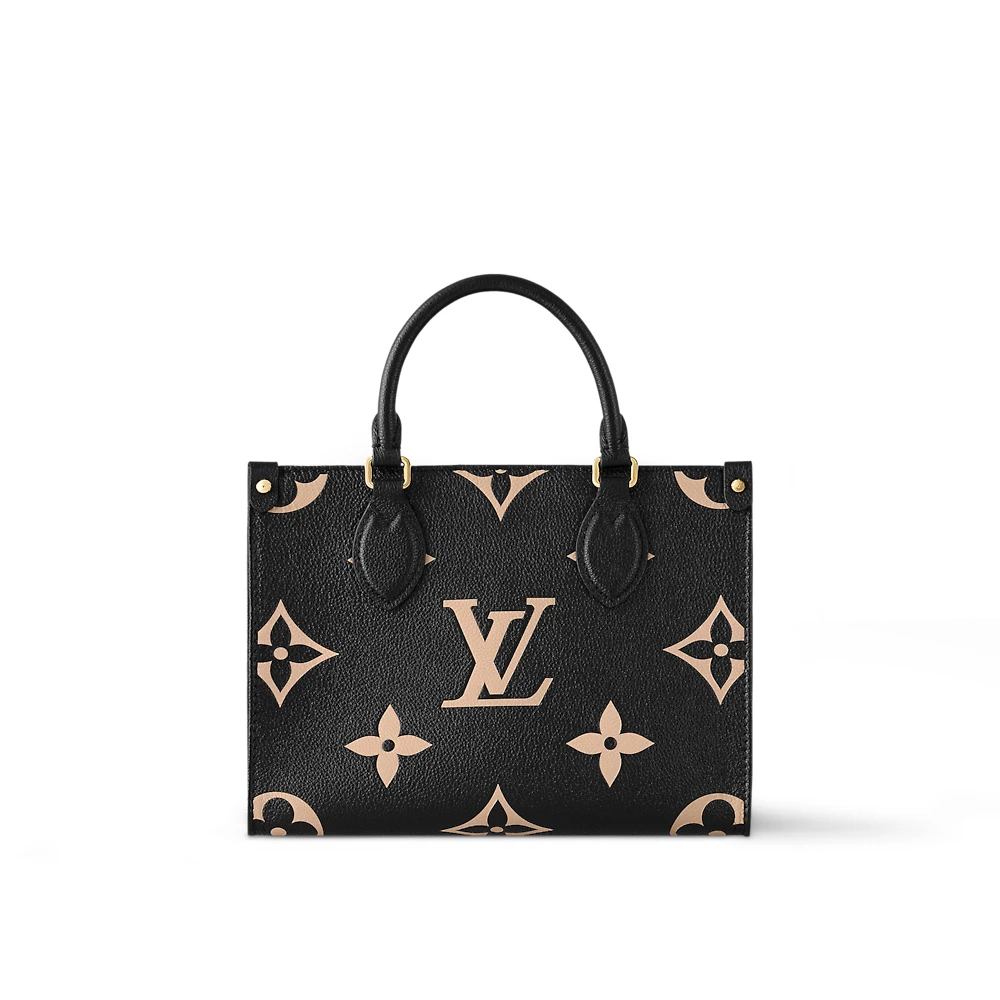 99新 LouisVuitton/路易威登 onthego小号黑白花单肩（13544564）