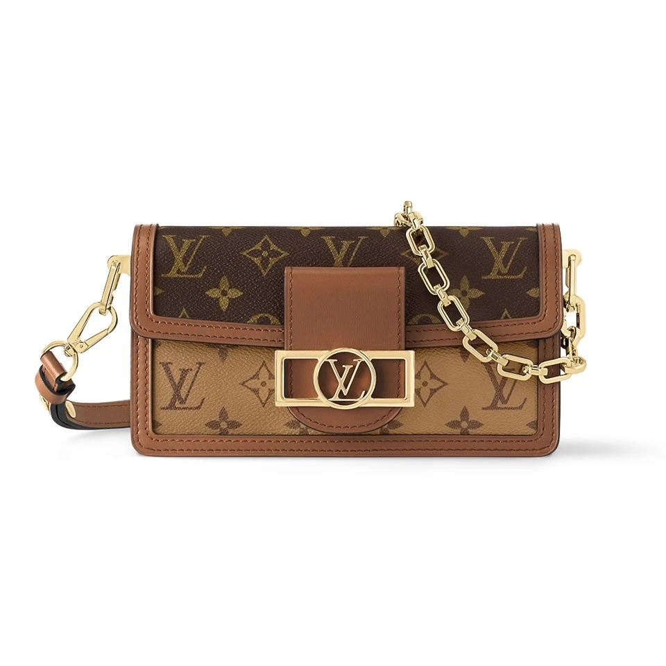 全新未使用 LouisVuitton/路易威登 新款横版老花达芙妮EAST WEST