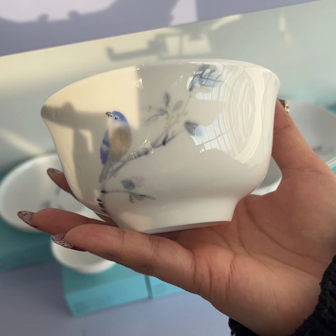 瓷片春风和雀4.5寸碗