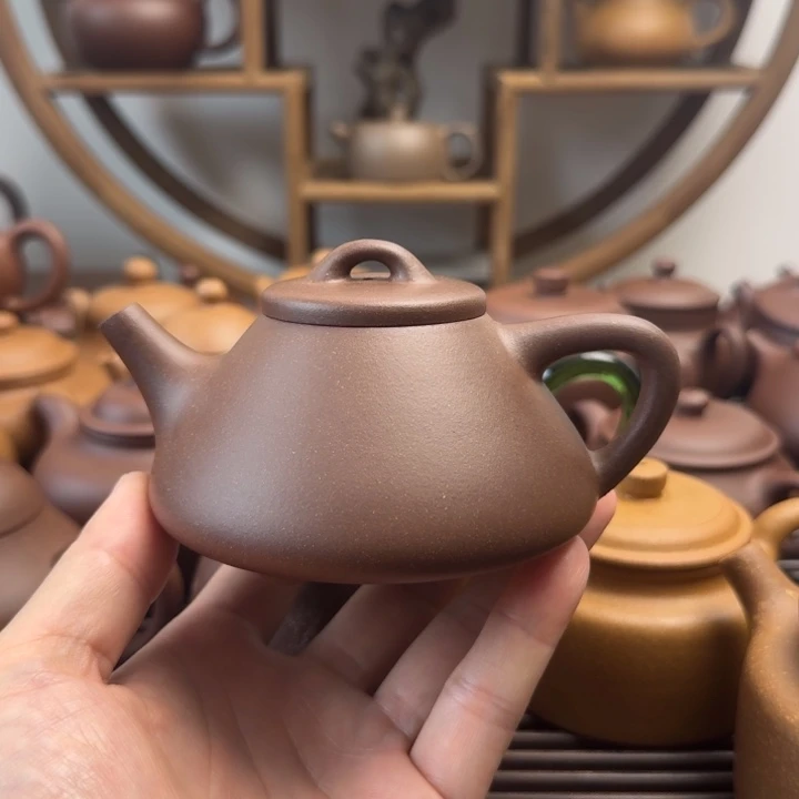 茶壶紫砂子冶石瓢200cc台西嫩底槽清
