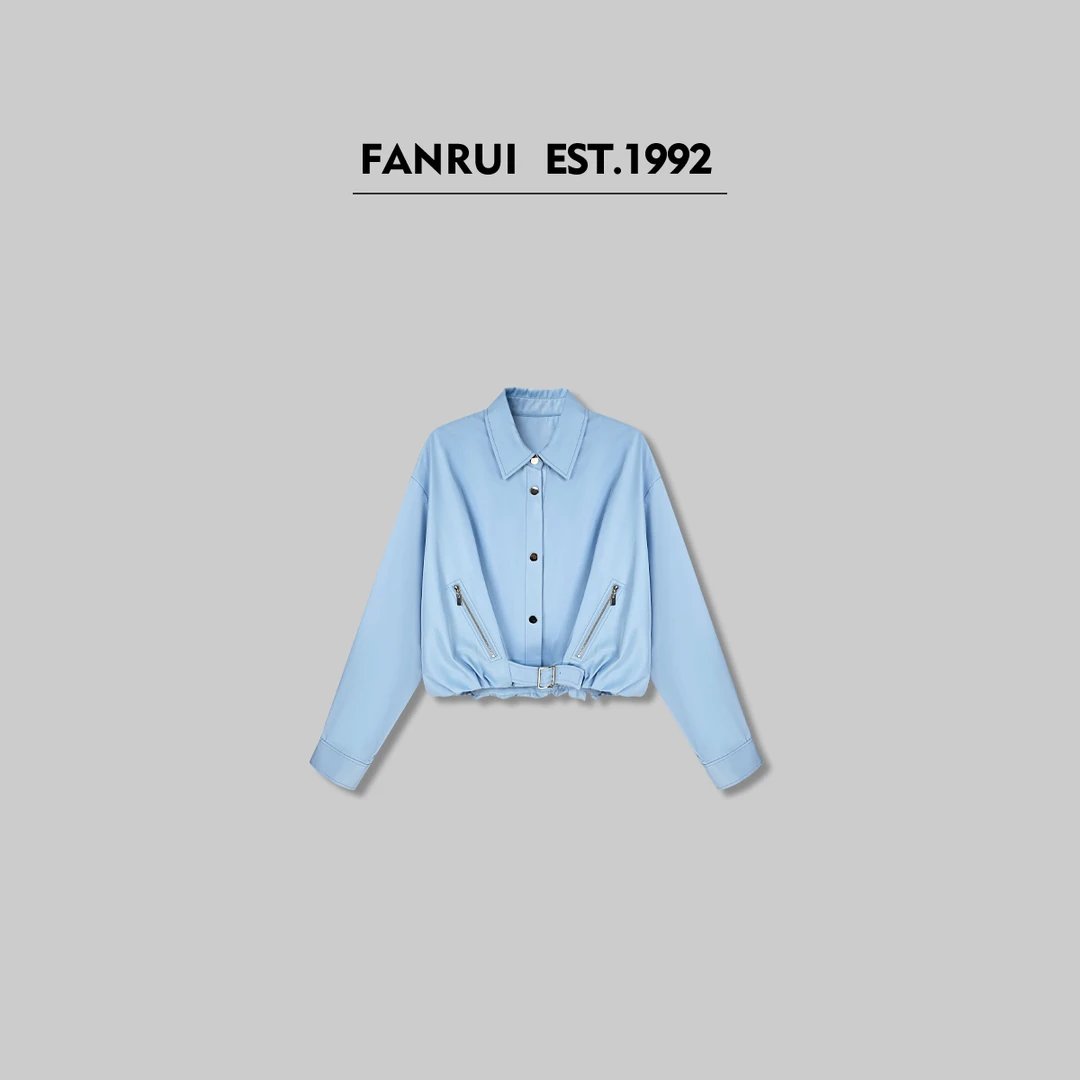 FANRUI/泛芮「海边牧歌」设计感百搭显瘦短款外套XM15012