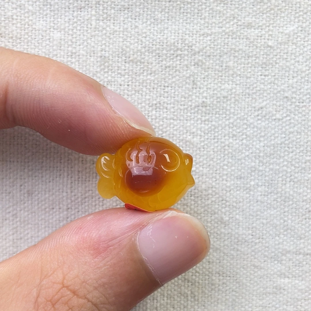 裸石琥珀未镶嵌鱼儿