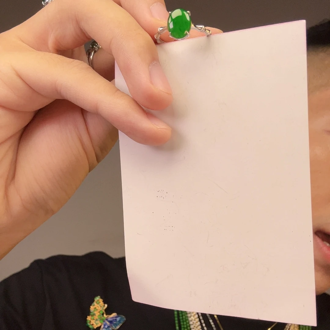 翡翠银S925镶嵌颈饰一件