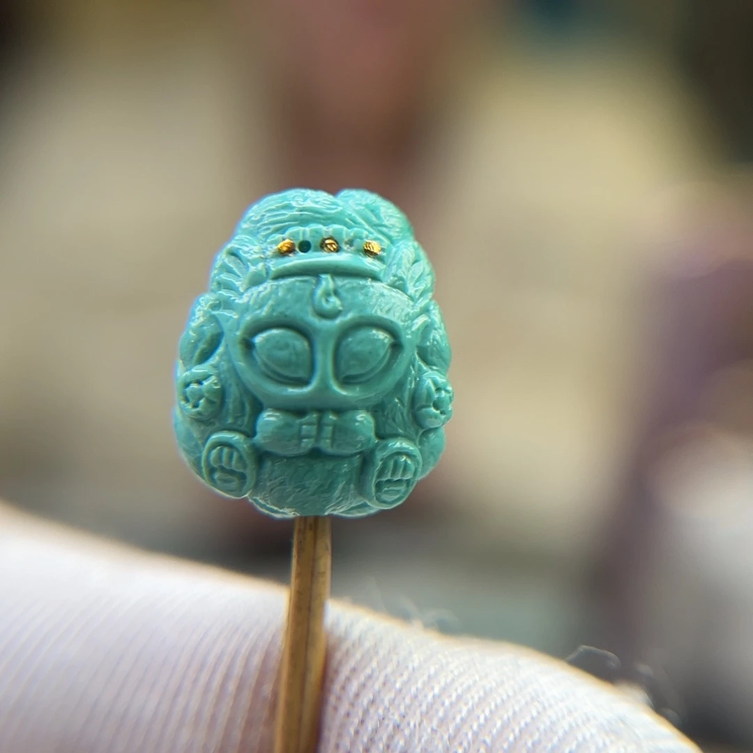 绿松石18K金镶嵌珠宝奇石