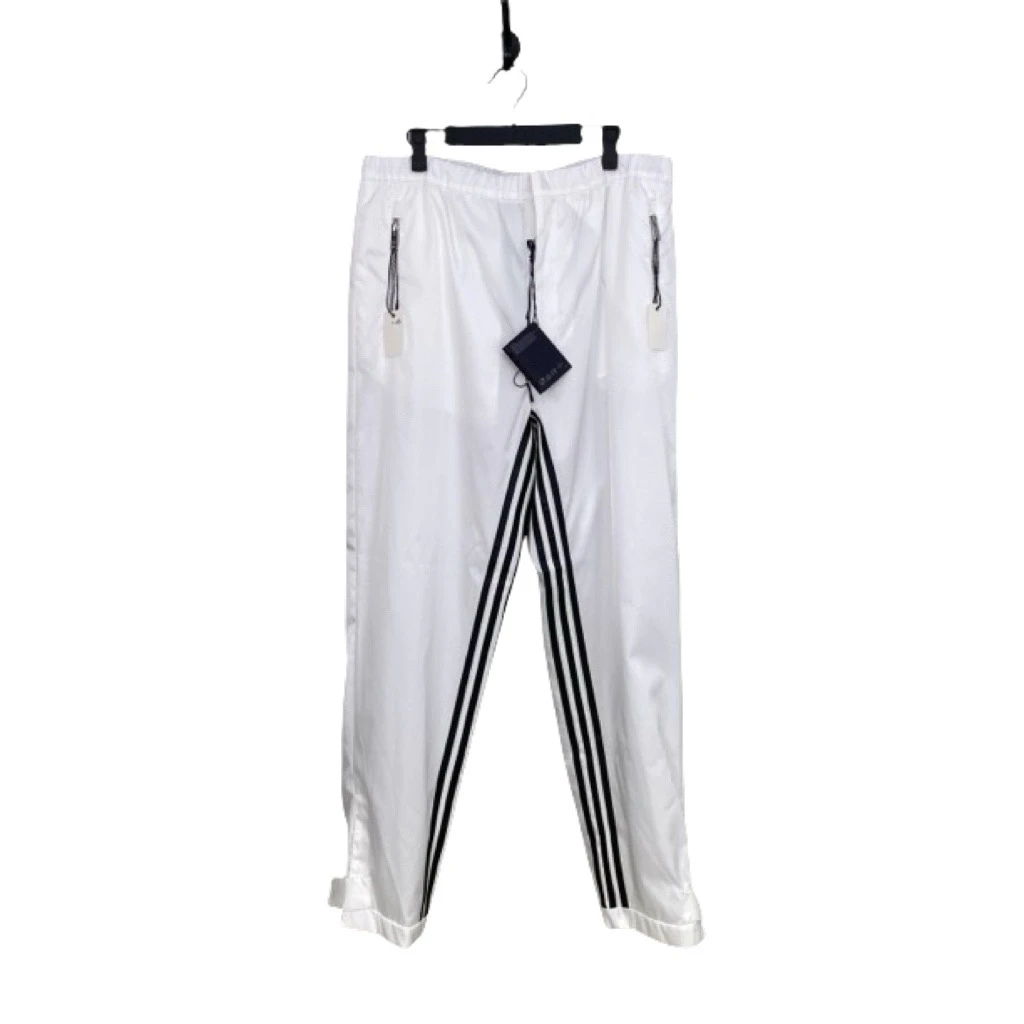 全新未使用 Prada/普拉达 阿迪达斯联名白色尼龙束脚裤/XL