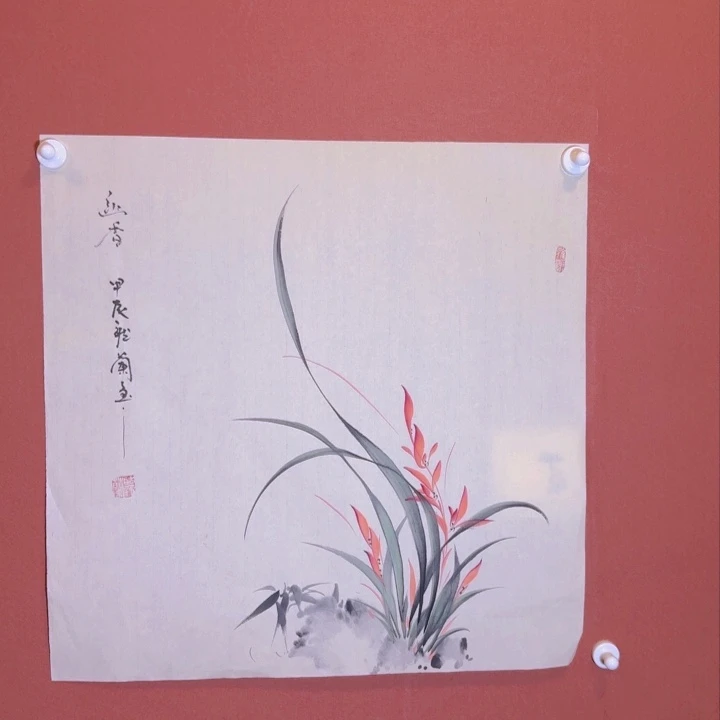 国画听兰老师花鸟