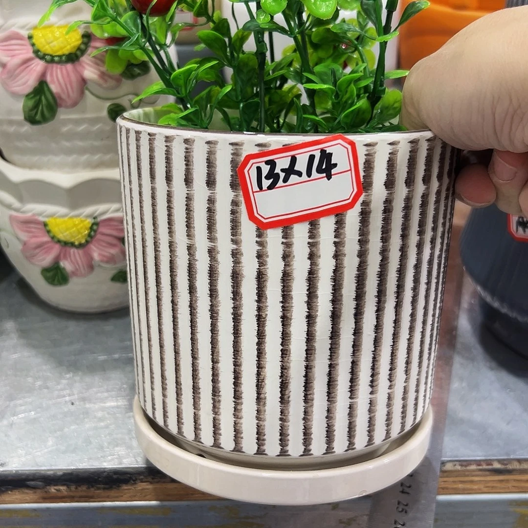 外贸尾单陶瓷花盆凑10米包邮