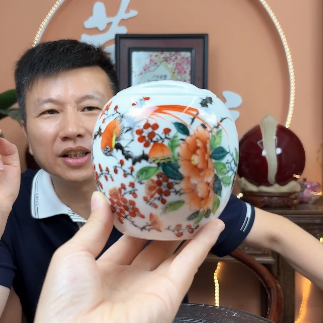 景德镇陶瓷手工手绘茶叶罐