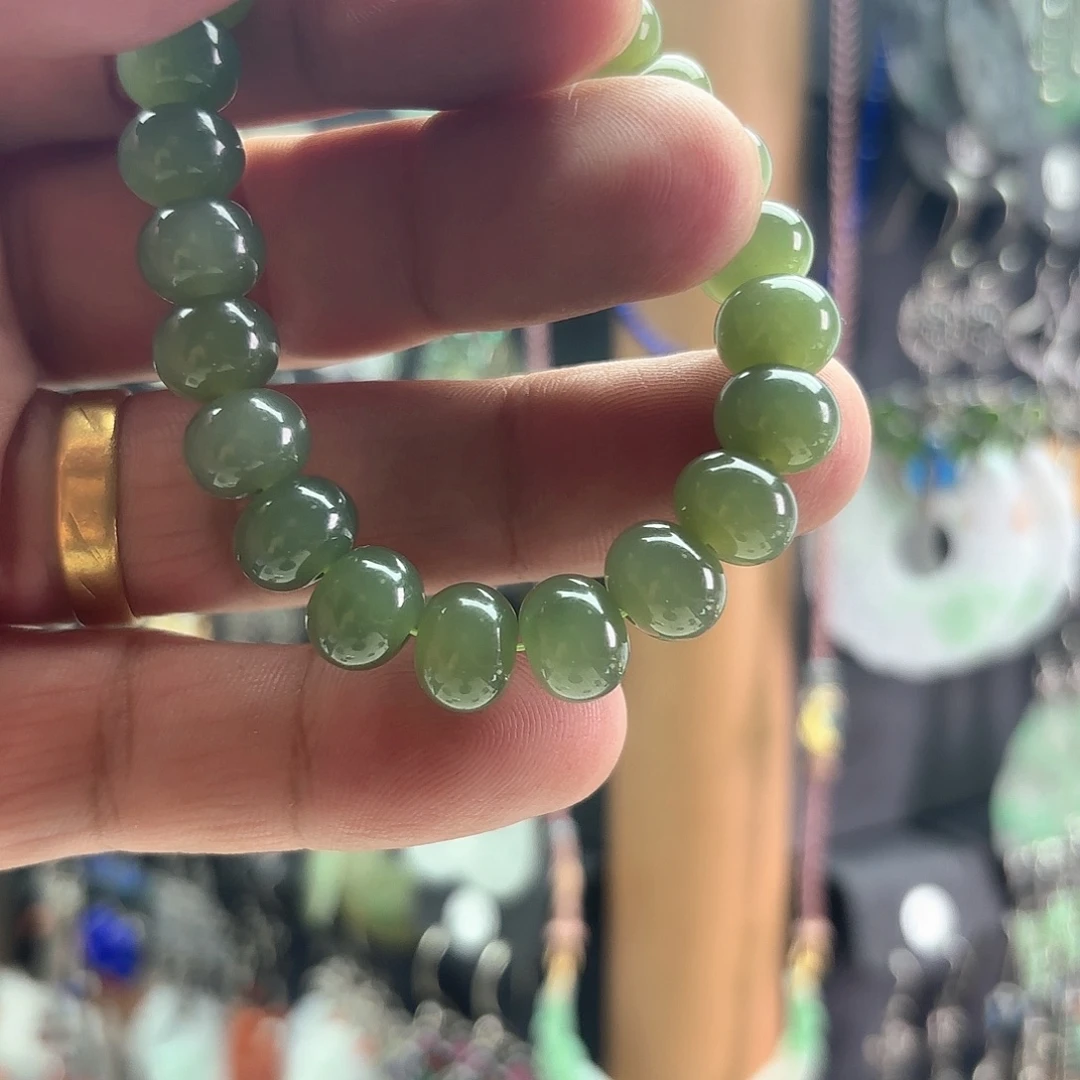 时***梭未镶嵌手链和田玉（糖玉）
