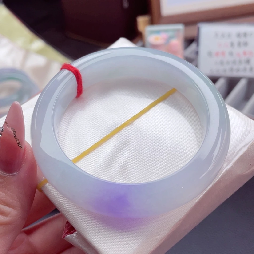未镶嵌手镯翡翠J****?55.0牛奶滋润紫罗兰 高贵
