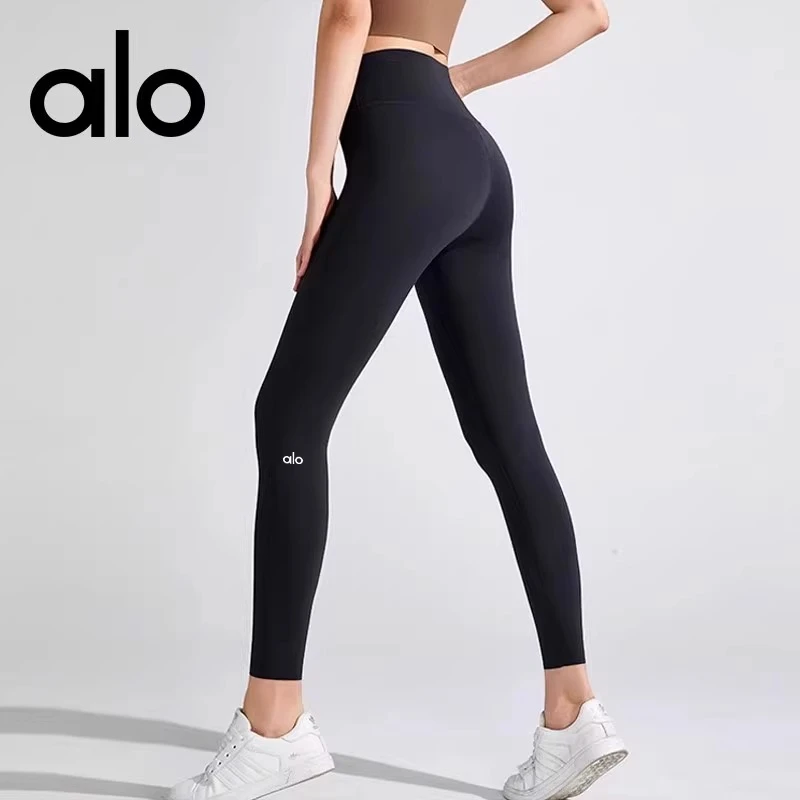 Alo yoga瑜伽裤女高腰提弹力紧身健身服运动裤长裤外穿夏季