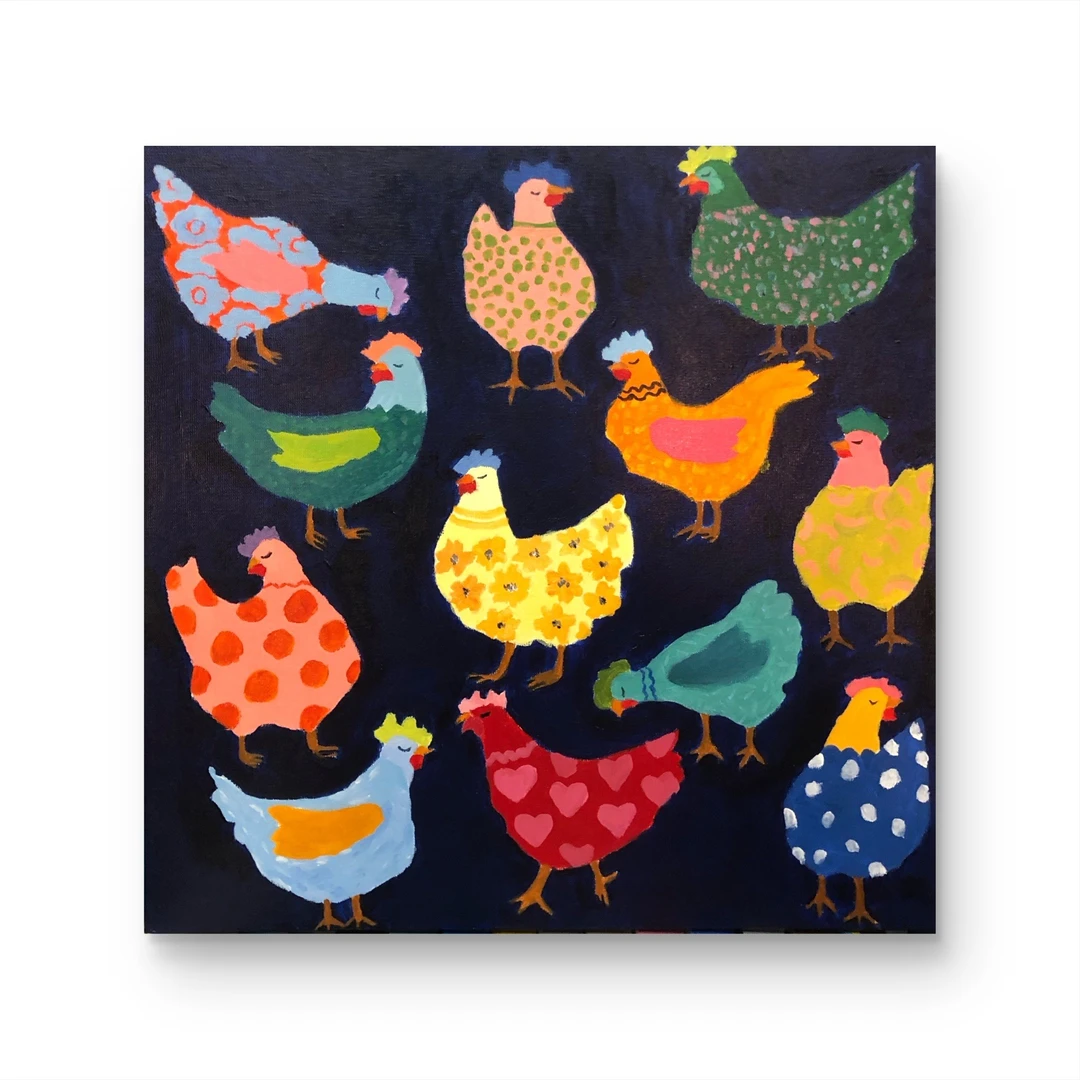 【花花牧场】 “50*50” No.1946  纯手绘装饰画