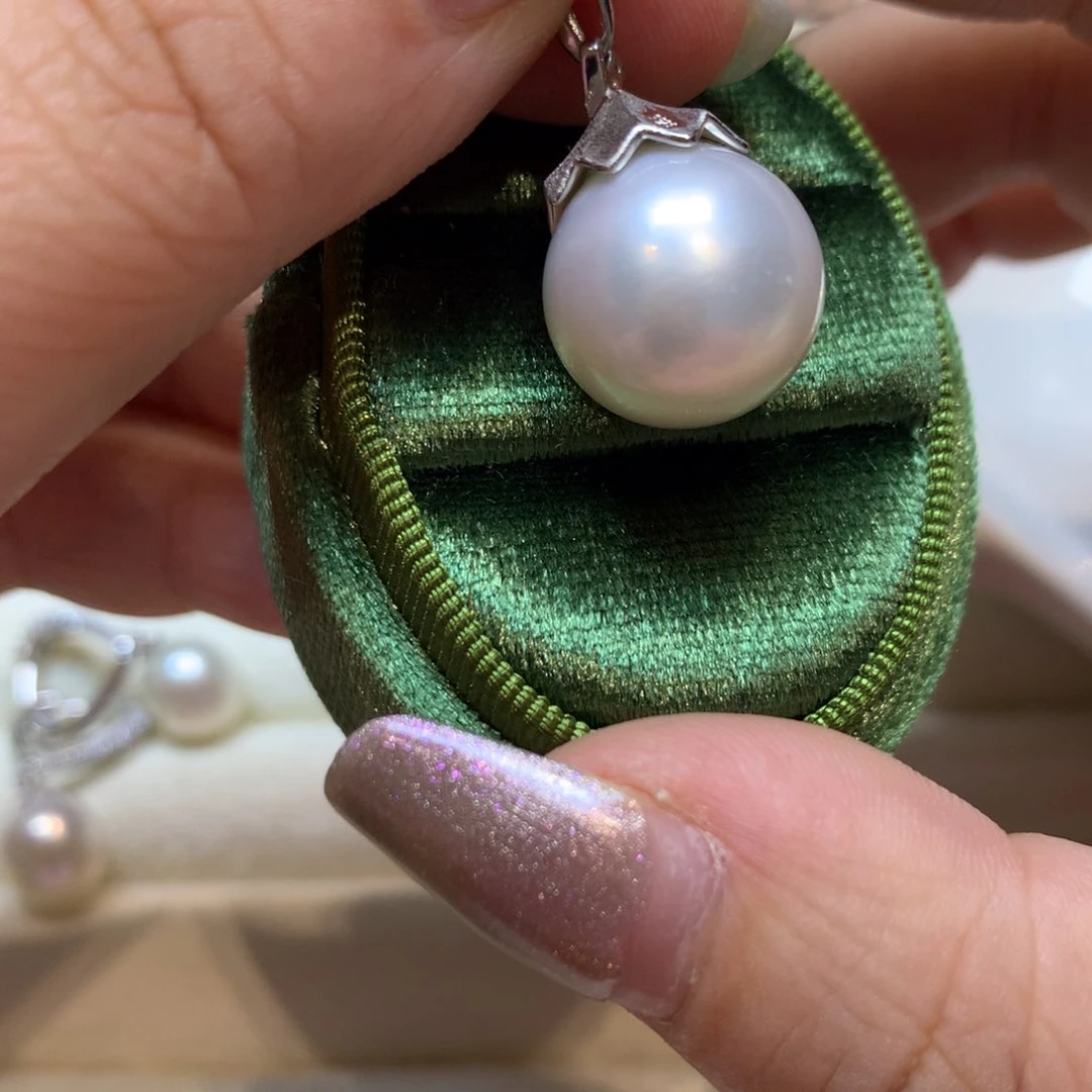 海水珍珠银S925镶嵌颈饰