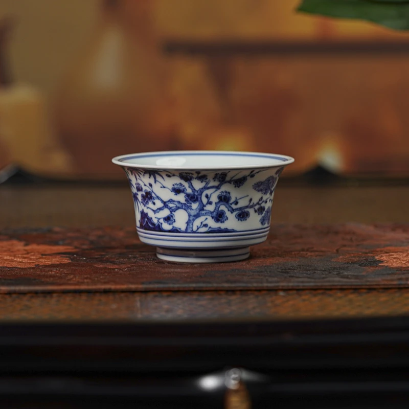 【央广非遗】墨舍柴窑新松竹梅马蹄杯 moshe1205