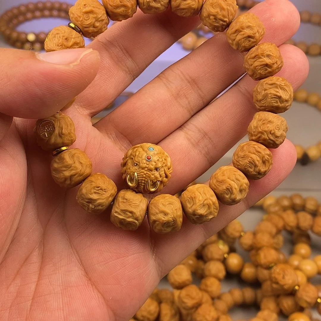 煞***.手串猴头核桃全品游龙像神