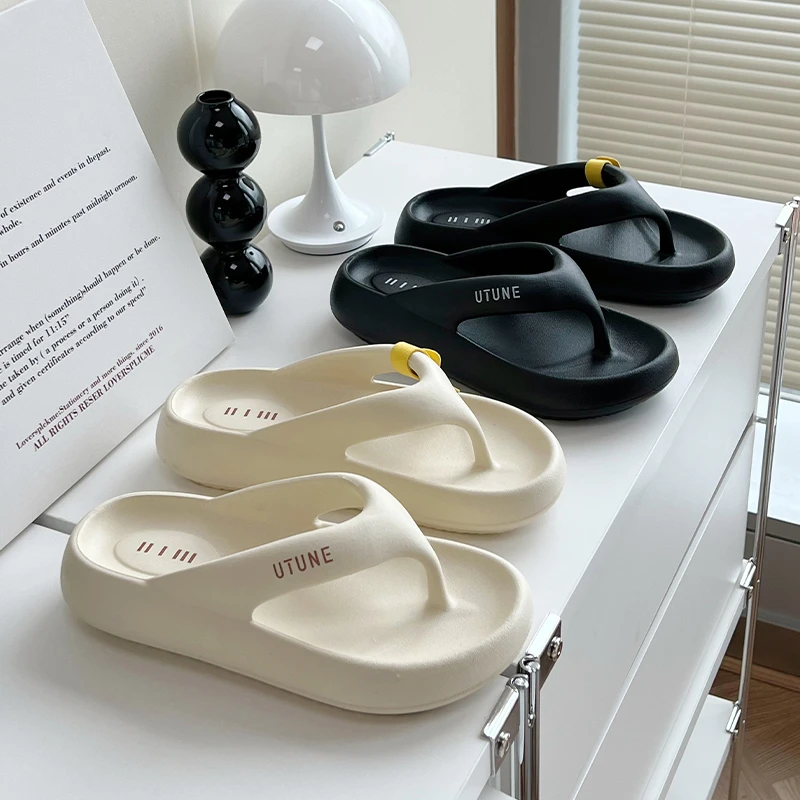 范希巴迪夏季情侣人字拖女厚底外穿夹脚拖鞋海边沙滩凉拖鞋男防臭