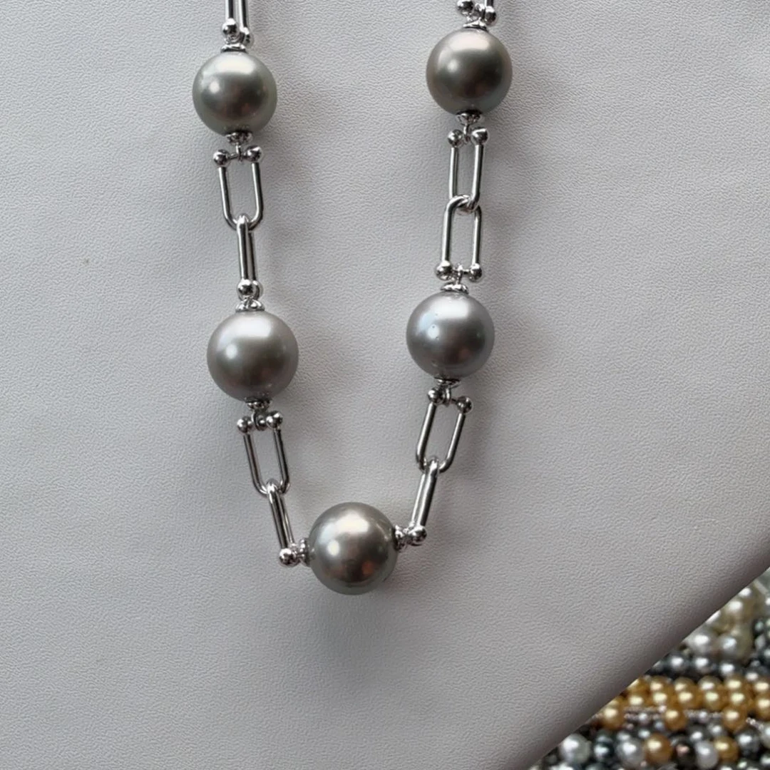 海水珍珠银S925镶嵌颈饰?**?